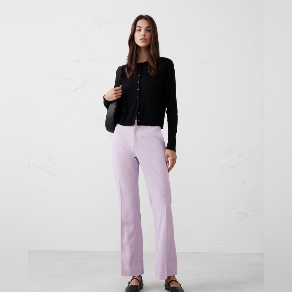 NWT! Banana Republic Violet Lilac Giovanna Sculpted Bootcut Pants